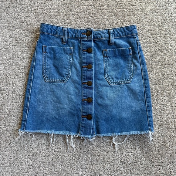 BDG Denim Button-Front Skirt - Picture 1 of 6
